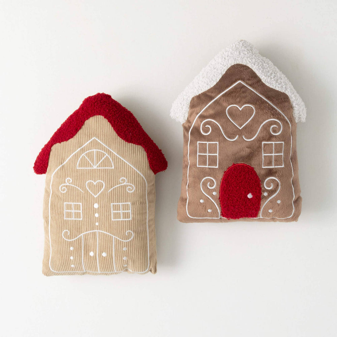 Gingerbread House Decorative Pillow | Holiday Accent