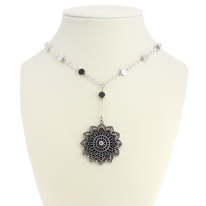 Remember Who You Are Crystal Mandala Pendant Necklace