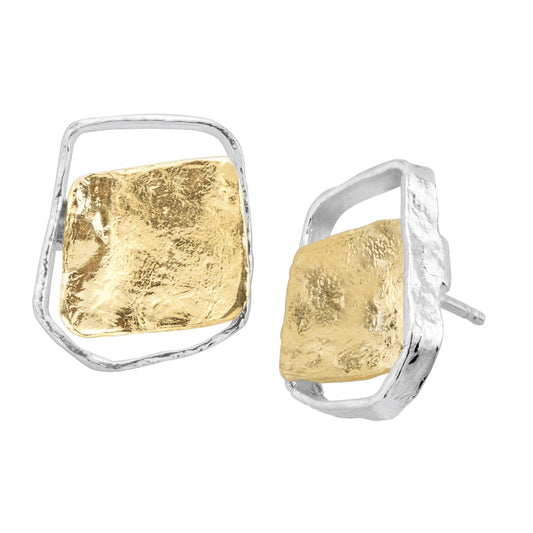 Silpada 'Golden Sands' Stud Earrings in Sterling S