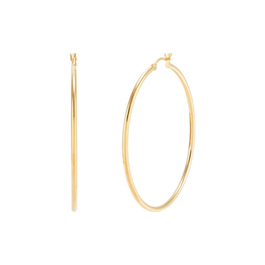 'Mirrored Dreams' Hoop Earrings in Sterling Silver