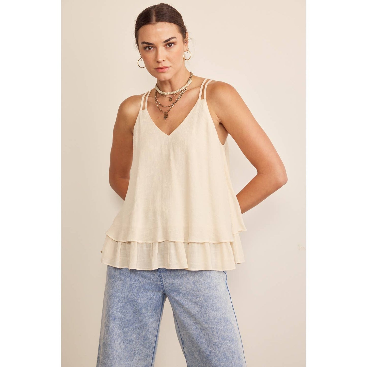 Tank w/ Double Ruffle