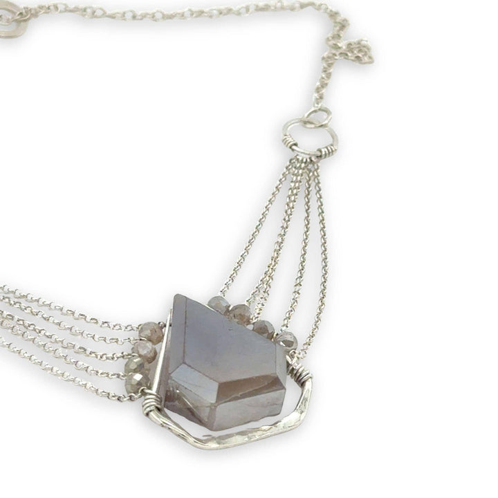 Suspended Moonstone Chain Necklace