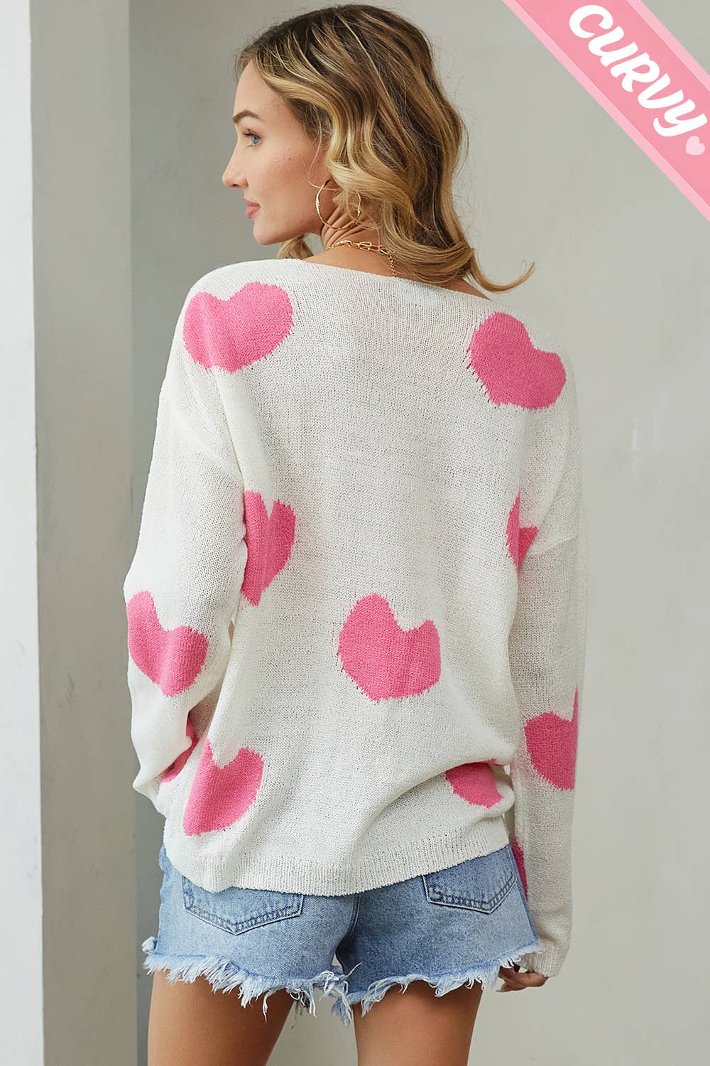 Heart Sweater - Plus Size