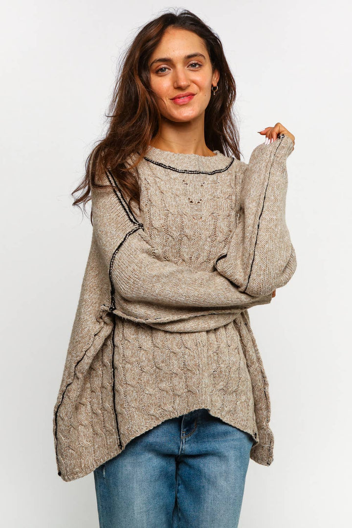 Cable Knit Sweater | Plus