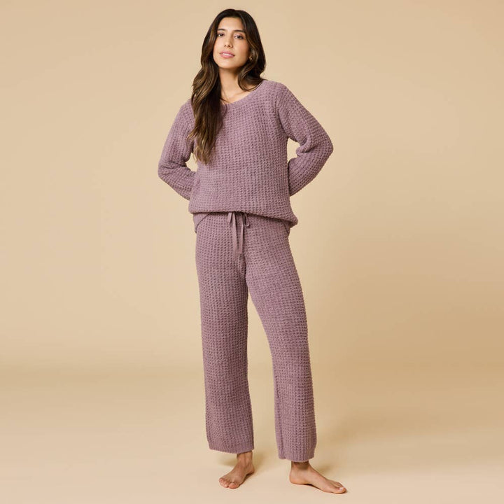 Marshmallow Waffle Boatneck Lounge Set