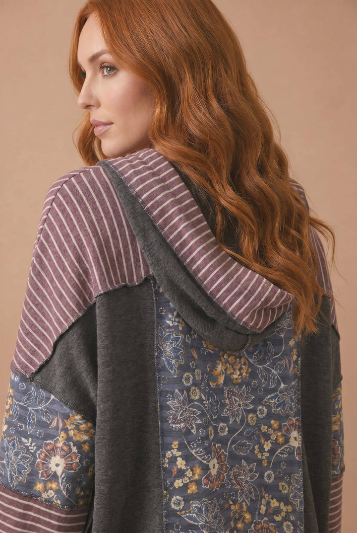 Plus Relaxed Fit Hooded Kangaroo Pocket Pullover