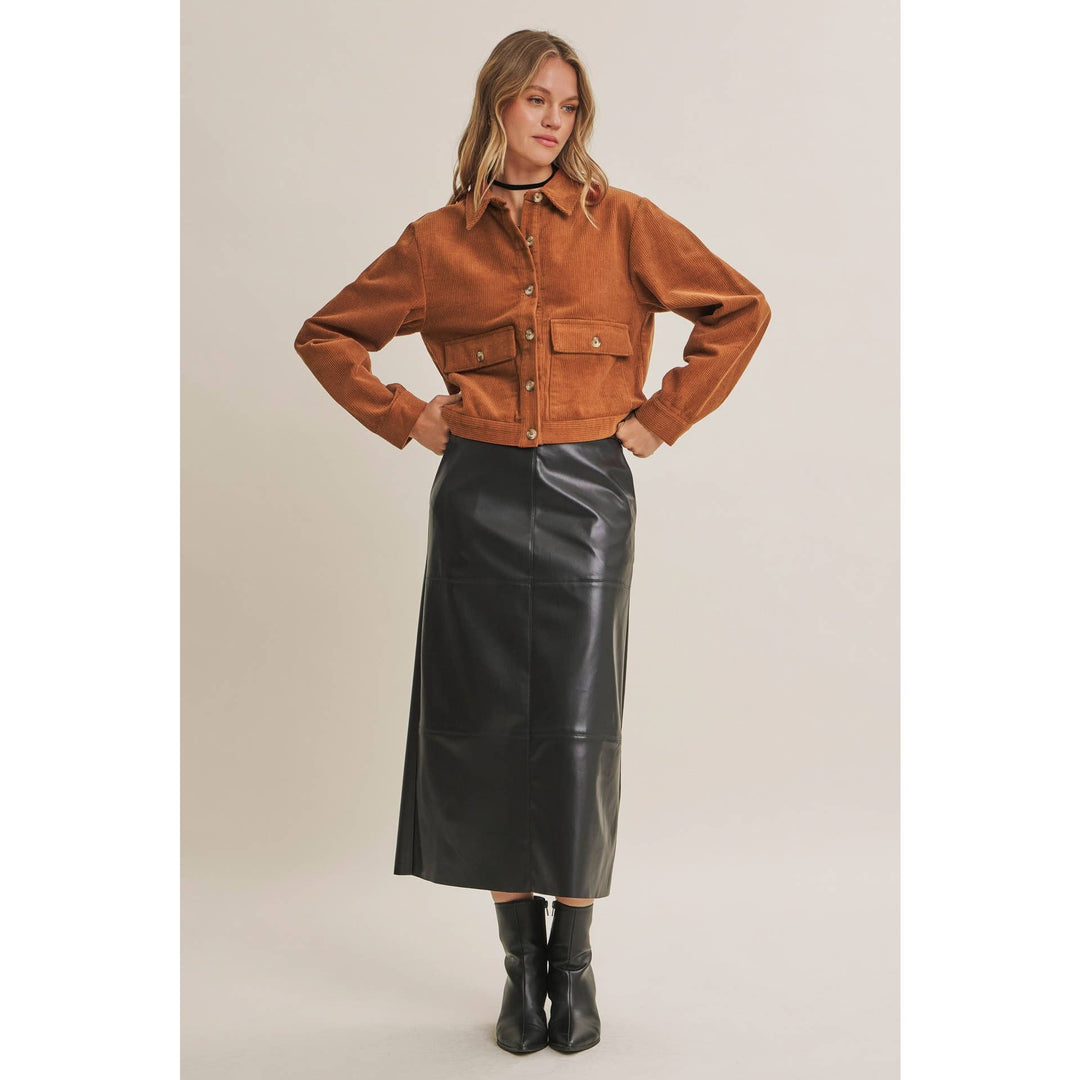 The Rowan Corduroy Cropped Jacket