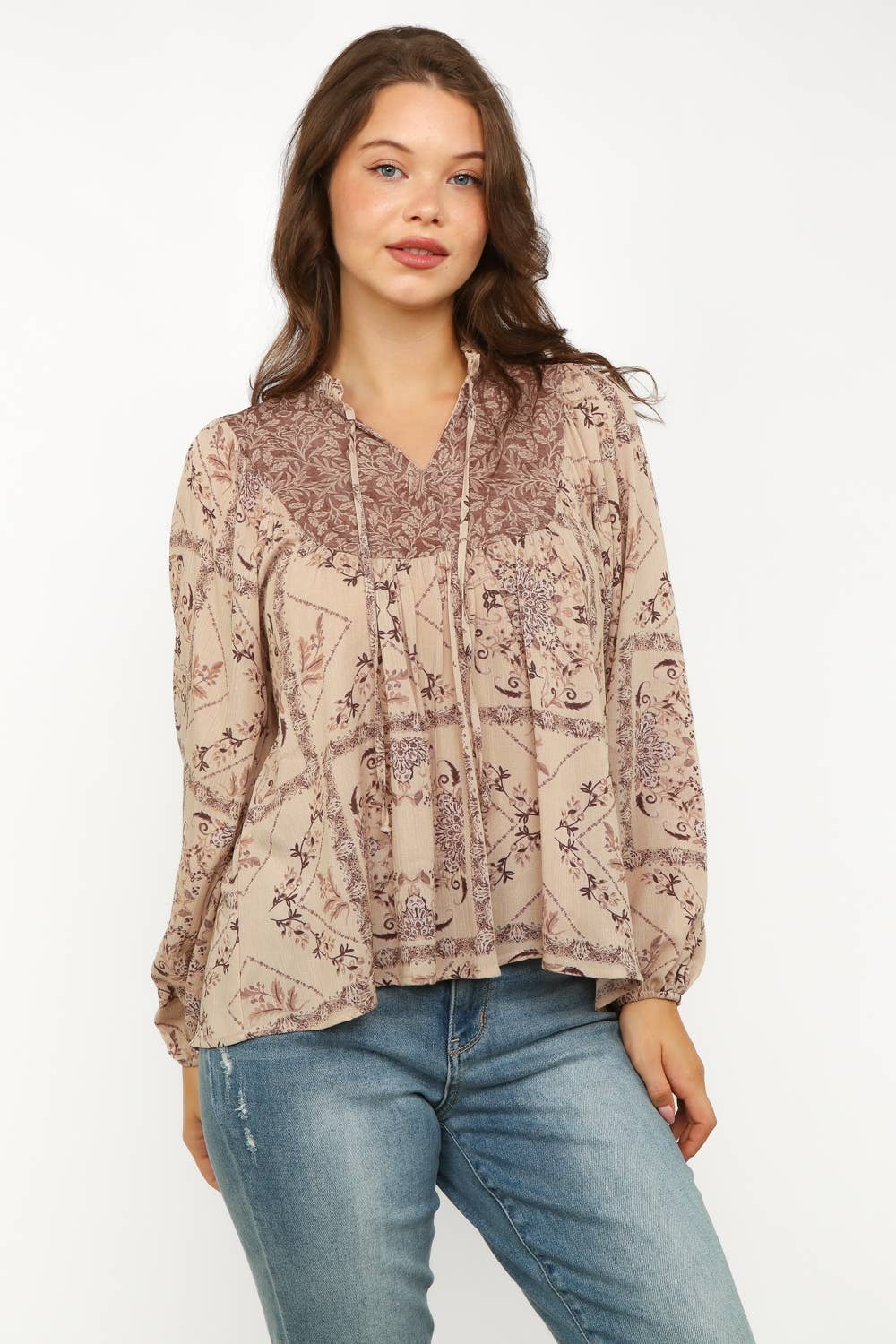 Plus Size Bohemian Blouse