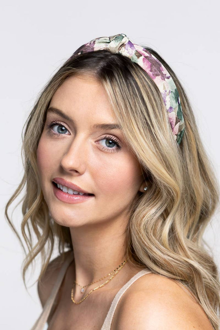 Knotted Floral Pattern Headband