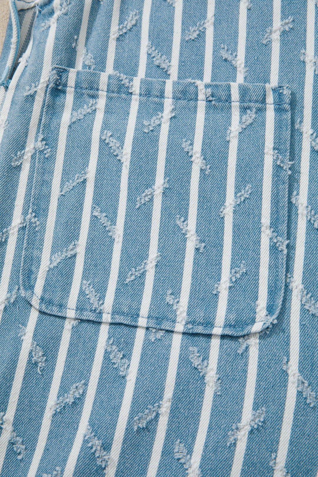 Bluebell Stripe Ruffle Overalls