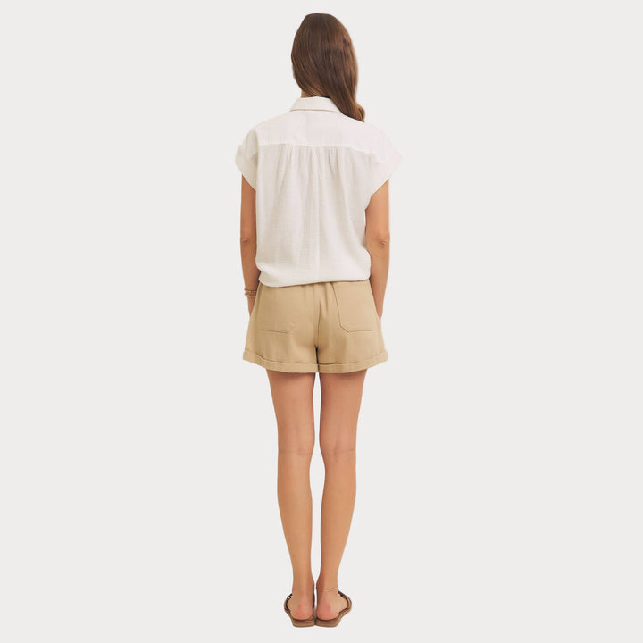 Mineral Washed Gauze Button Down