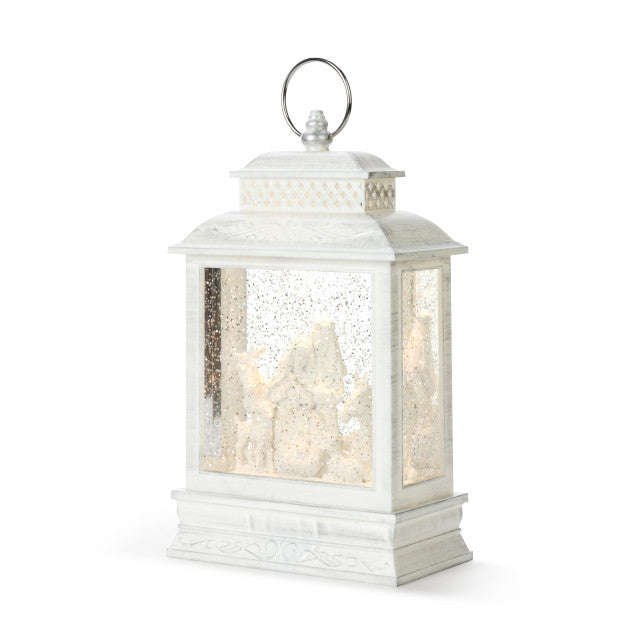 Lit Nativity Stable Scene Lantern