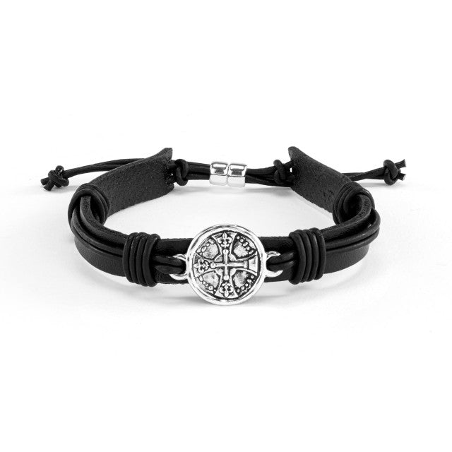 Men's Cross Bracelet - Black
