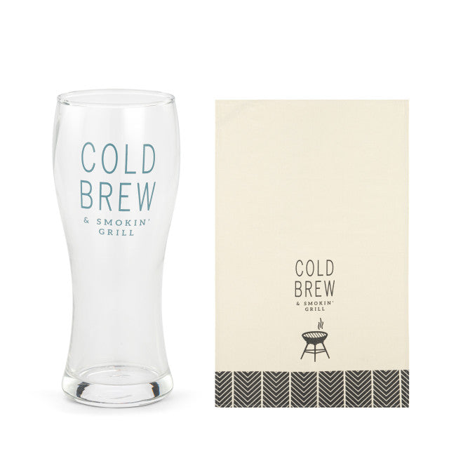 Glass & Towel Set - Cold Brew Pilsner