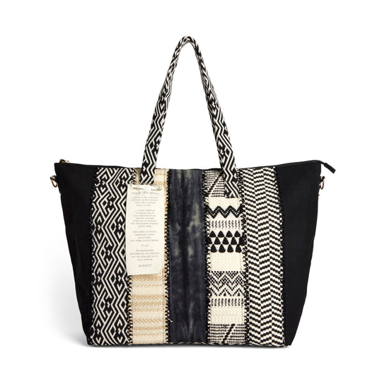 Your Journey Black and Cream Weekender Bag