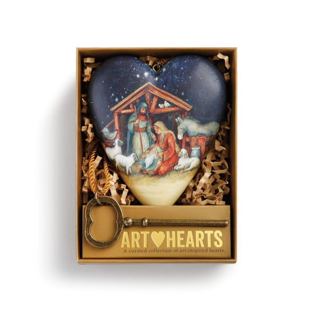 O Holy Night Nativity Art Heart Christmas Sculpture