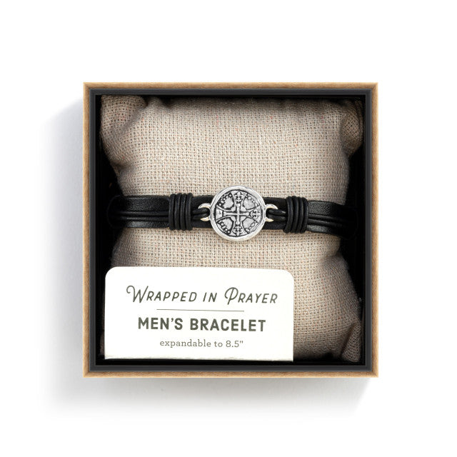Men's Cross Bracelet - Black