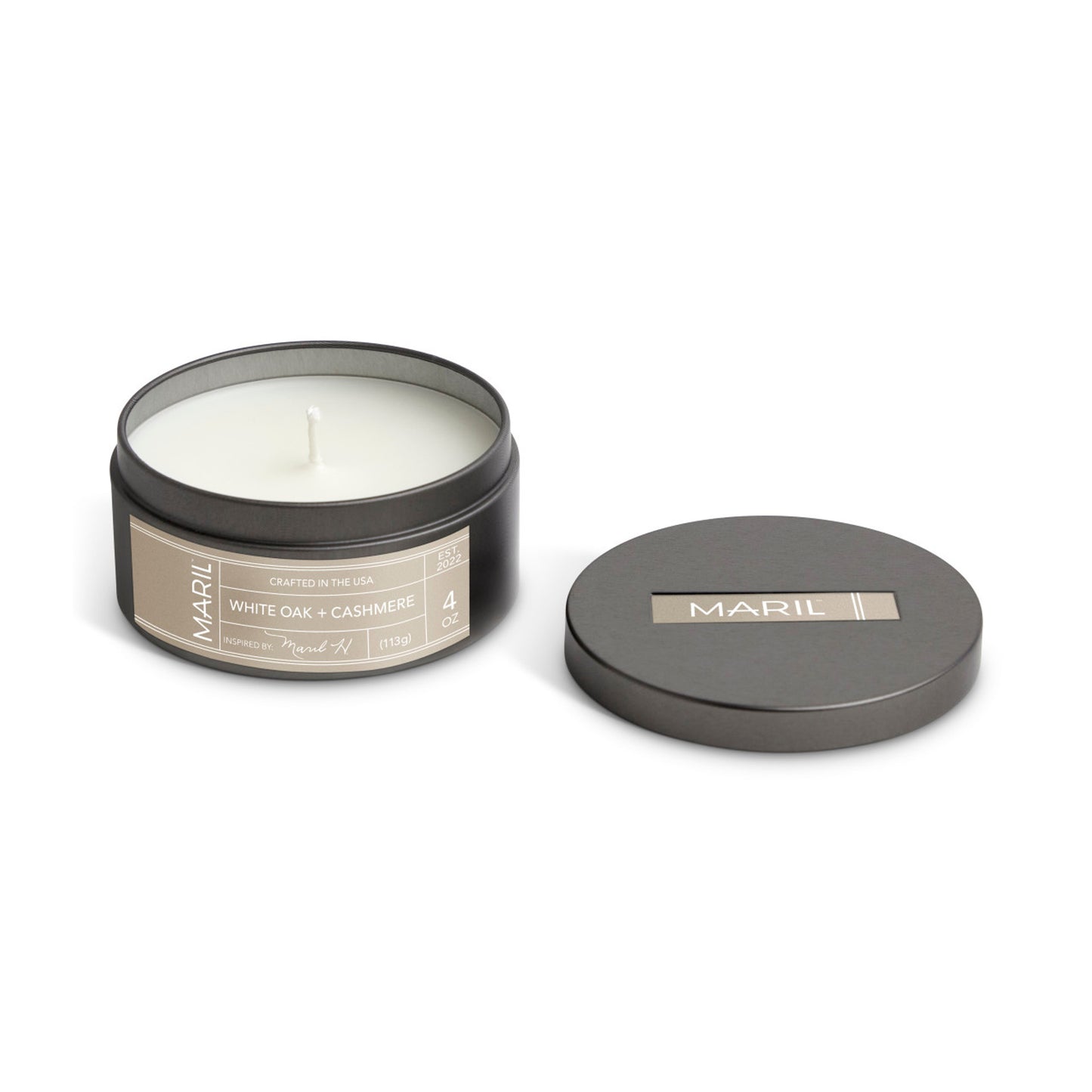 White Oak + Cashmere 4 oz. Travel Candle