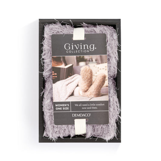 Women's Fuzzy Giving Socks with Grippers - Giving Collection