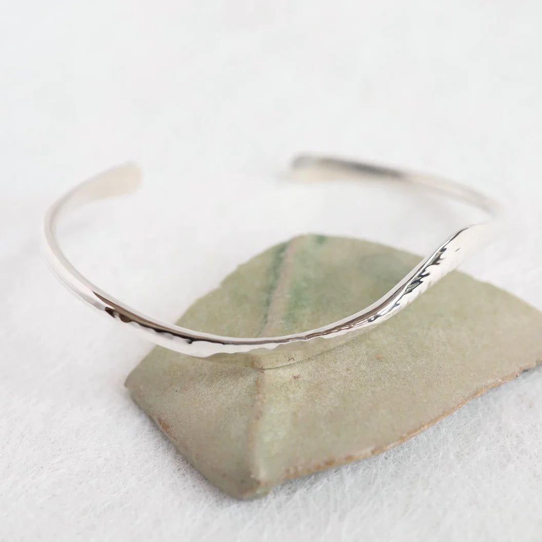 Hammered Wave Cuff Bracelet