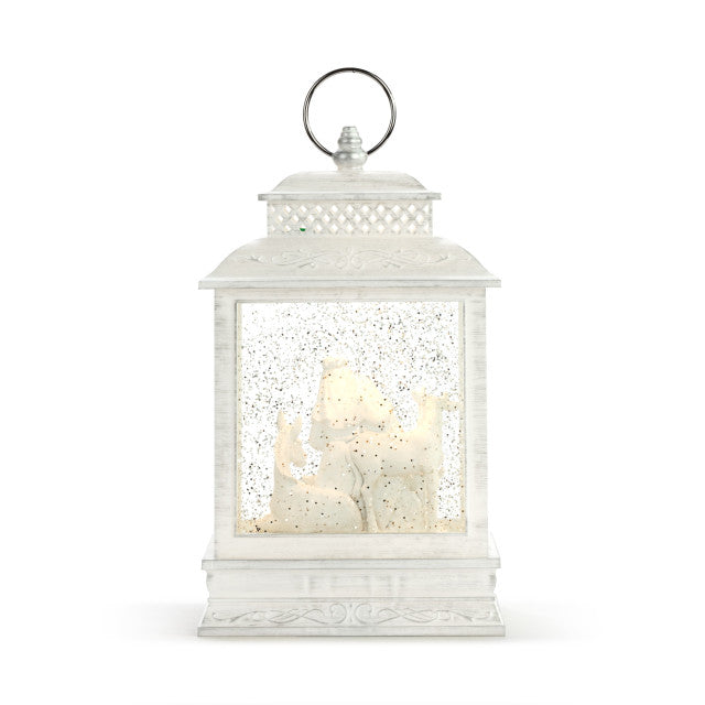 Lit Nativity Stable Scene Lantern