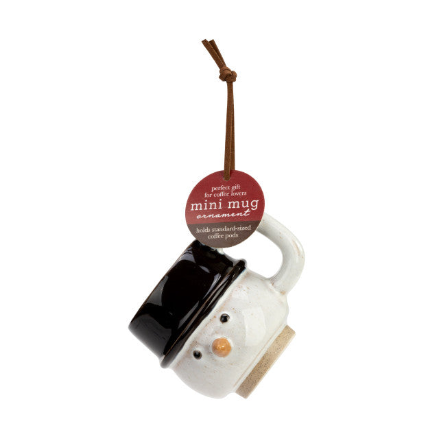 Snow Day Snowman Coffee Pod Mug Ornament