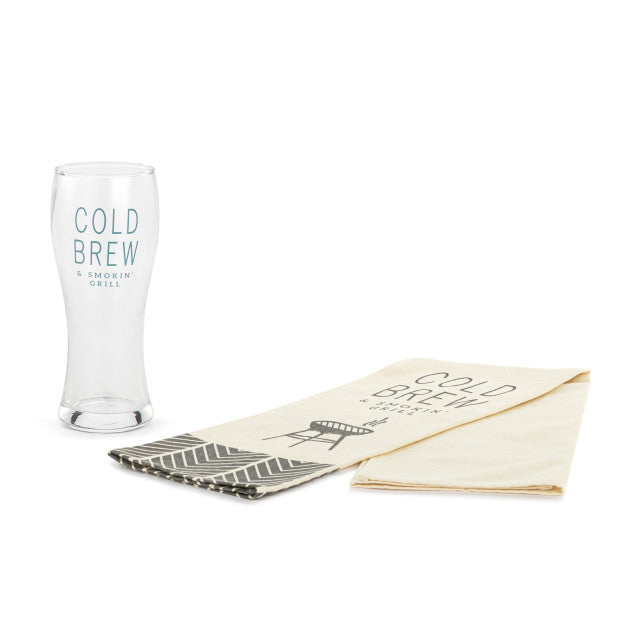 Glass & Towel Set - Cold Brew Pilsner