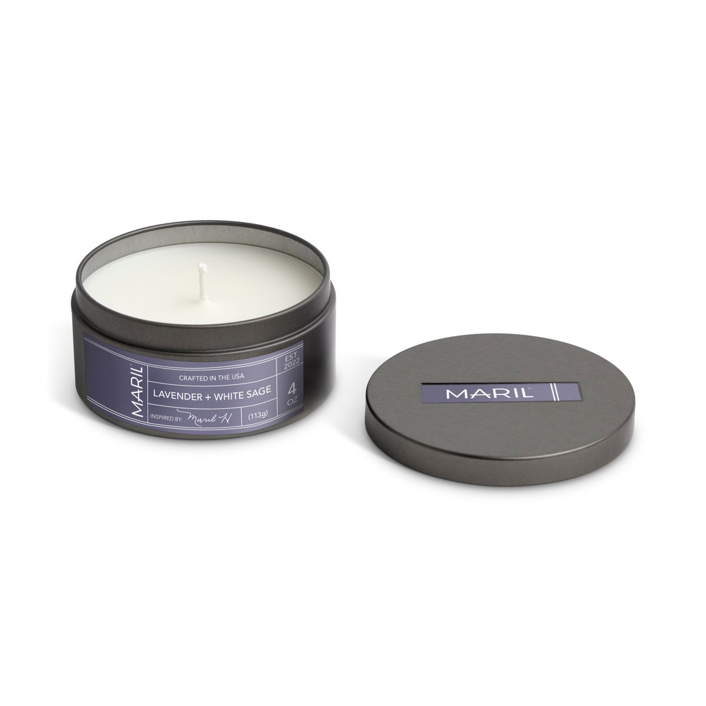 Lavender + White Sage 4 oz. Travel Candle